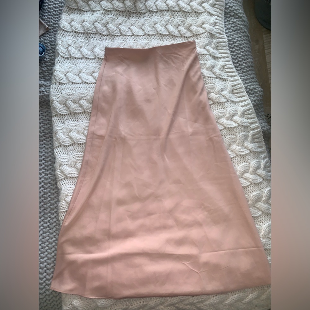 Pale pink midi skirt